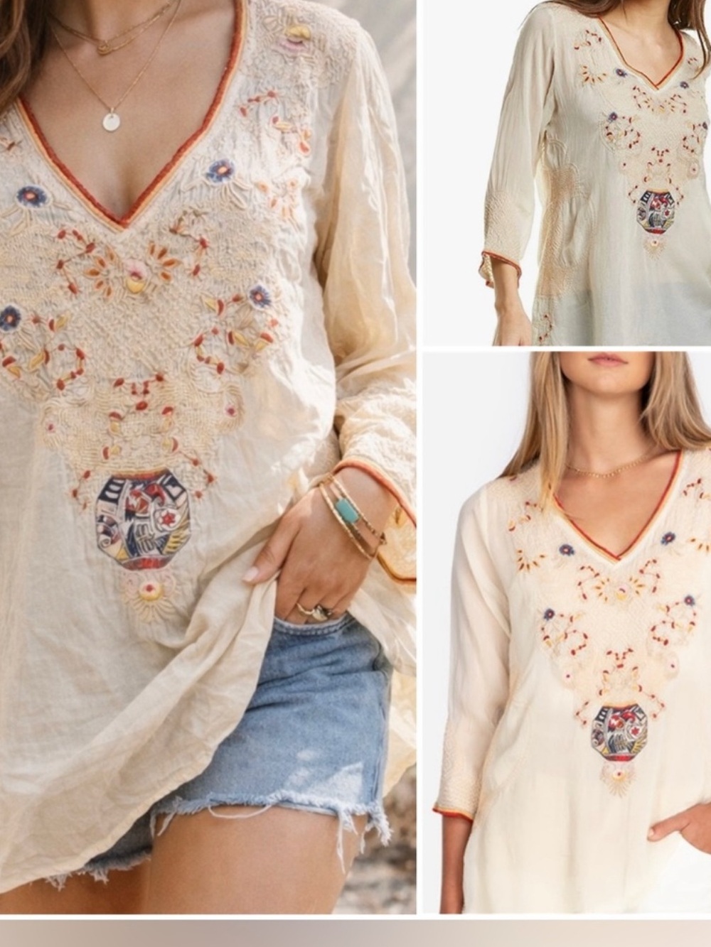 Johnny Was Peyton Blouse Size Medium